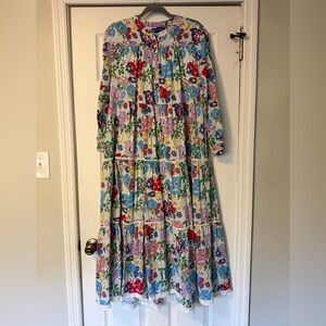 Ro’s Garden Long Sleeve Floral Tiered Maxi Dress